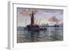 The Herring Market at Sea (On Loch Fyne, Argyll), 1884 (Oil on Canvas)-Colin Hunter-Framed Giclee Print