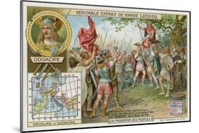 The Herulians Proclaim their Chief Odoacer King of Italy, 476-null-Mounted Giclee Print