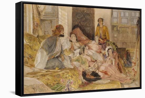The Hhareem, Cairo, Egypt-John Frederick Lewis-Framed Stretched Canvas