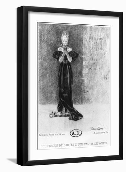 The Hidden Side of a Whist Party-Felicien Rops-Framed Giclee Print