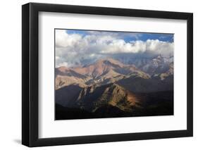 The High Atlas Mountains with a Dusting of Winter Snow on the Higher Peaks-Lee Frost-Framed Photographic Print