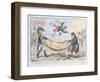 The High Flying Candidate (I.E Little Paul Goose) Mounting from a Blanket, Published by Hannah…-James Gillray-Framed Giclee Print