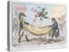 The High Flying Candidate (I.E Little Paul Goose) Mounting from a Blanket, Published by Hannah…-James Gillray-Stretched Canvas