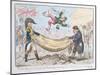 The High Flying Candidate (I.E Little Paul Goose) Mounting from a Blanket, Published by Hannah…-James Gillray-Mounted Giclee Print