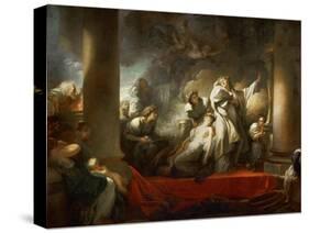 The High Priest Coresus Sacrificing Himself to Save Callirhoe-Jean-Honoré Fragonard-Stretched Canvas