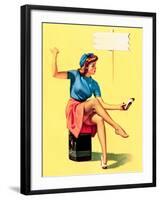 The High Sign Pin-Up 1942-Gil Elvgren-Framed Art Print