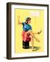 The High Sign Pin-Up 1942-Gil Elvgren-Framed Art Print