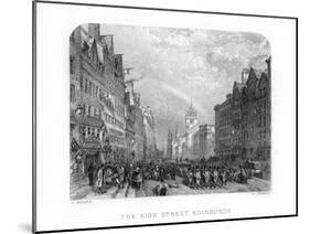 The High Street, Edinburgh, 1870-W Forrest-Mounted Giclee Print