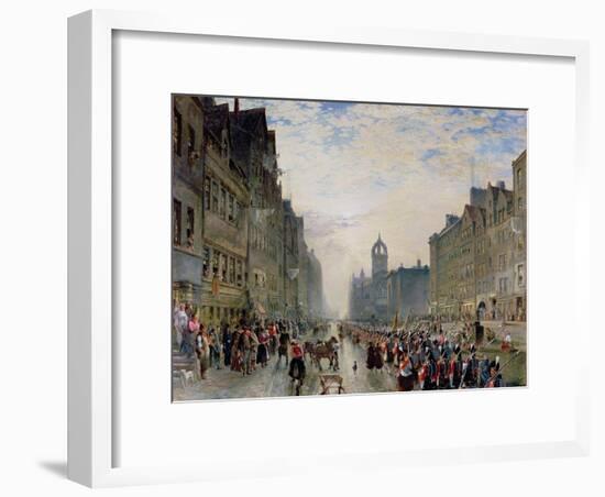 The High Street, Edinburgh-Samuel Bough-Framed Giclee Print