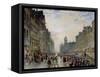 The High Street, Edinburgh-Samuel Bough-Framed Stretched Canvas