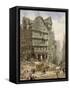 The High Street from the West Bow, Edinburgh-Louise J. Rayner-Framed Stretched Canvas