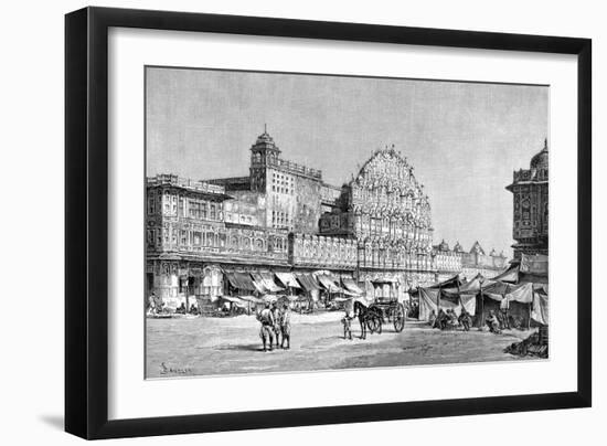 The High Street in Jaipur, India, 1895-null-Framed Giclee Print