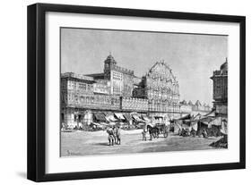 The High Street in Jaipur, India, 1895-null-Framed Giclee Print