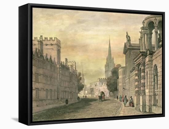 The High Street, Oxford, 1835-John Skinner Prout-Framed Stretched Canvas