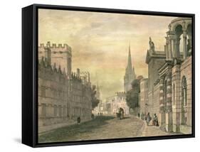 The High Street, Oxford, 1835-John Skinner Prout-Framed Stretched Canvas