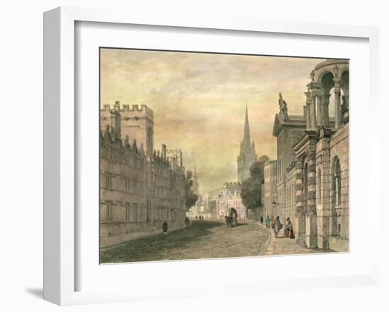 The High Street, Oxford, 1835-John Skinner Prout-Framed Giclee Print