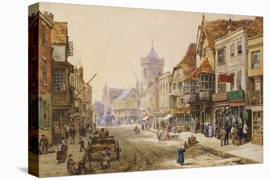 The High Street, Salisbury-Louise J. Rayner-Stretched Canvas