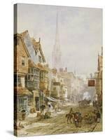 The High Street, Salisbury-Louise J. Rayner-Stretched Canvas