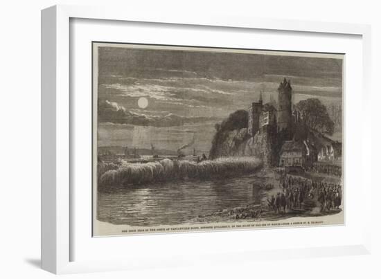 The High Tide in the Seine at Tancarville Point, Opposite Quillebeuf, on the Night of the 9 March-Felix Thorigny-Framed Giclee Print