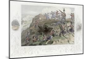 The Highlanders Attacking the Russian Redoubt at the Battle of Alma-D.j. Pound-Mounted Giclee Print