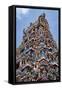 The highly decorative Gopuram (entrance tower) to Sri Srinivasa Perumal Hindu Temple, Singapore-Martin Child-Framed Stretched Canvas