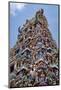 The highly decorative Gopuram (entrance tower) to Sri Srinivasa Perumal Hindu Temple, Singapore-Martin Child-Mounted Photographic Print