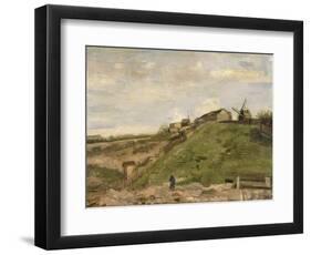 The Hill of Montmartre with Stone Quarry, 1886-Vincent van Gogh-Framed Premium Giclee Print