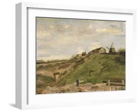 The Hill Of Montmartre With Stone Quarry-Vincent Van Gogh-Framed Giclee Print