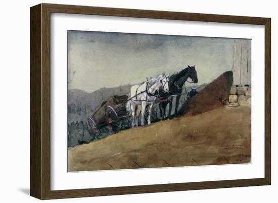 The Hill Top Barn, Houghton Farm-Winslow Homer-Framed Giclee Print