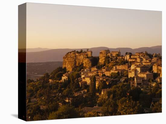 The Hill Top Village of Saignon at Sunset, Provence, France, Europe-Mark Chivers-Stretched Canvas