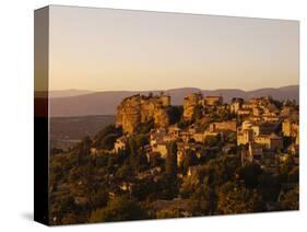 The Hill Top Village of Saignon at Sunset, Provence, France, Europe-Mark Chivers-Stretched Canvas