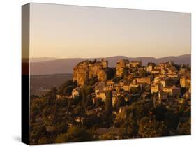 The Hill Top Village of Saignon at Sunset, Provence, France, Europe-Mark Chivers-Stretched Canvas