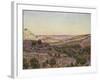 The Hills of Moab and the Valley of Hinnom, 1854 (Watercolour and Bodycolour)-Thomas Seddon-Framed Giclee Print