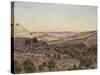 The Hills of Moab and the Valley of Hinnom, 1854 (Watercolour and Bodycolour)-Thomas Seddon-Stretched Canvas