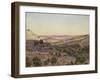 The Hills of Moab and the Valley of Hinnom, 1854 (Watercolour and Bodycolour)-Thomas Seddon-Framed Giclee Print