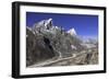 The Himalayan Peaks of Taboche and Arakam Tse Above the Chola Valley in Sagarmatha National Park-John Woodworth-Framed Photographic Print