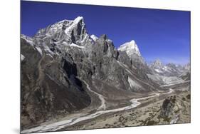 The Himalayan Peaks of Taboche and Arakam Tse Above the Chola Valley in Sagarmatha National Park-John Woodworth-Mounted Photographic Print