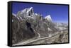 The Himalayan Peaks of Taboche and Arakam Tse Above the Chola Valley in Sagarmatha National Park-John Woodworth-Framed Stretched Canvas