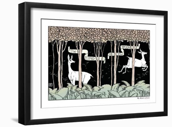 The Hind in the Wood, c.1900-Walter Crane-Framed Art Print