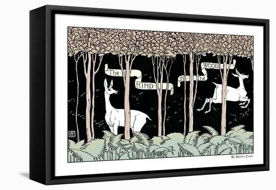 The Hind in the Wood, c.1900-Walter Crane-Framed Stretched Canvas