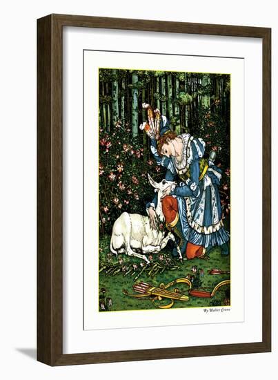 The Hind in the Wood, In the Forest, c.1900-Walter Crane-Framed Art Print