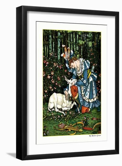 The Hind in the Wood, In the Forest, c.1900-Walter Crane-Framed Art Print