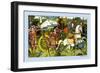 The Hind in the Wood, Leap, c.1900-Walter Crane-Framed Art Print