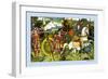 The Hind in the Wood, Leap, c.1900-Walter Crane-Framed Premium Giclee Print