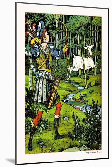 The Hind in the Wood, The Archer, c.1900-Walter Crane-Mounted Art Print