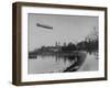 The Hindenburg Airship of Zeppelin Design Flying over City Where it was Fabricated-null-Framed Photographic Print