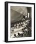 The Hindenburg Zeppelin - 1936 Olympics-null-Framed Premium Photographic Print