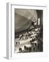 The Hindenburg Zeppelin - 1936 Olympics-null-Framed Premium Photographic Print