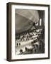 The Hindenburg Zeppelin - 1936 Olympics-null-Framed Photographic Print