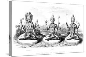 The Hindu Trinity, C1800-null-Stretched Canvas